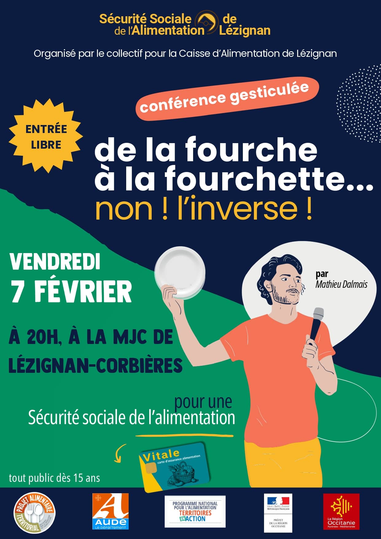Affiche de la conférence gesticulée du 7 février
