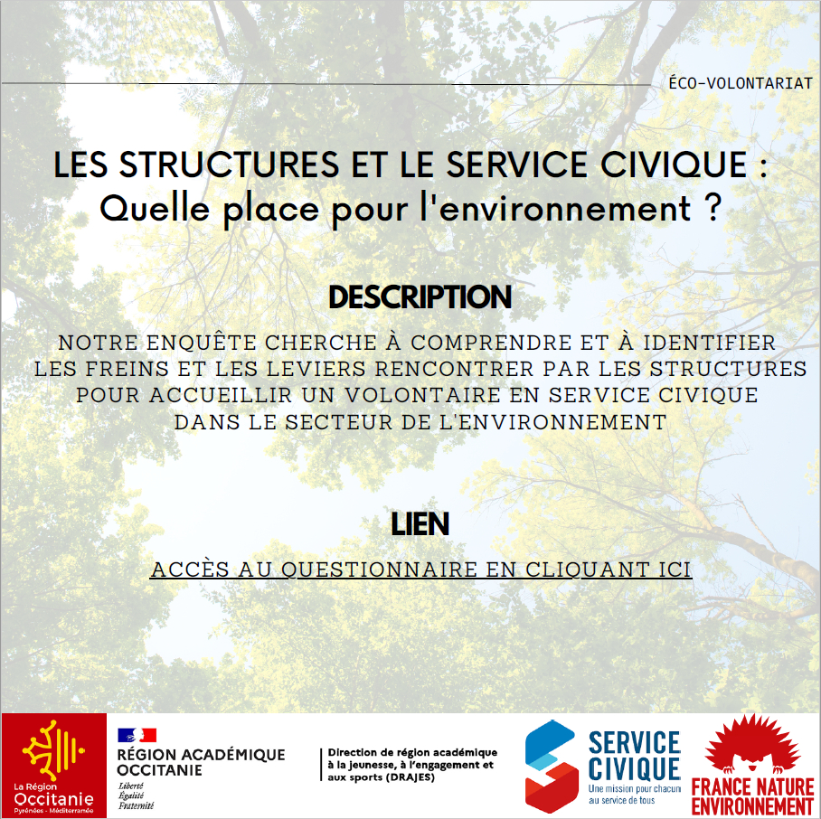 Enquête service civique environnement