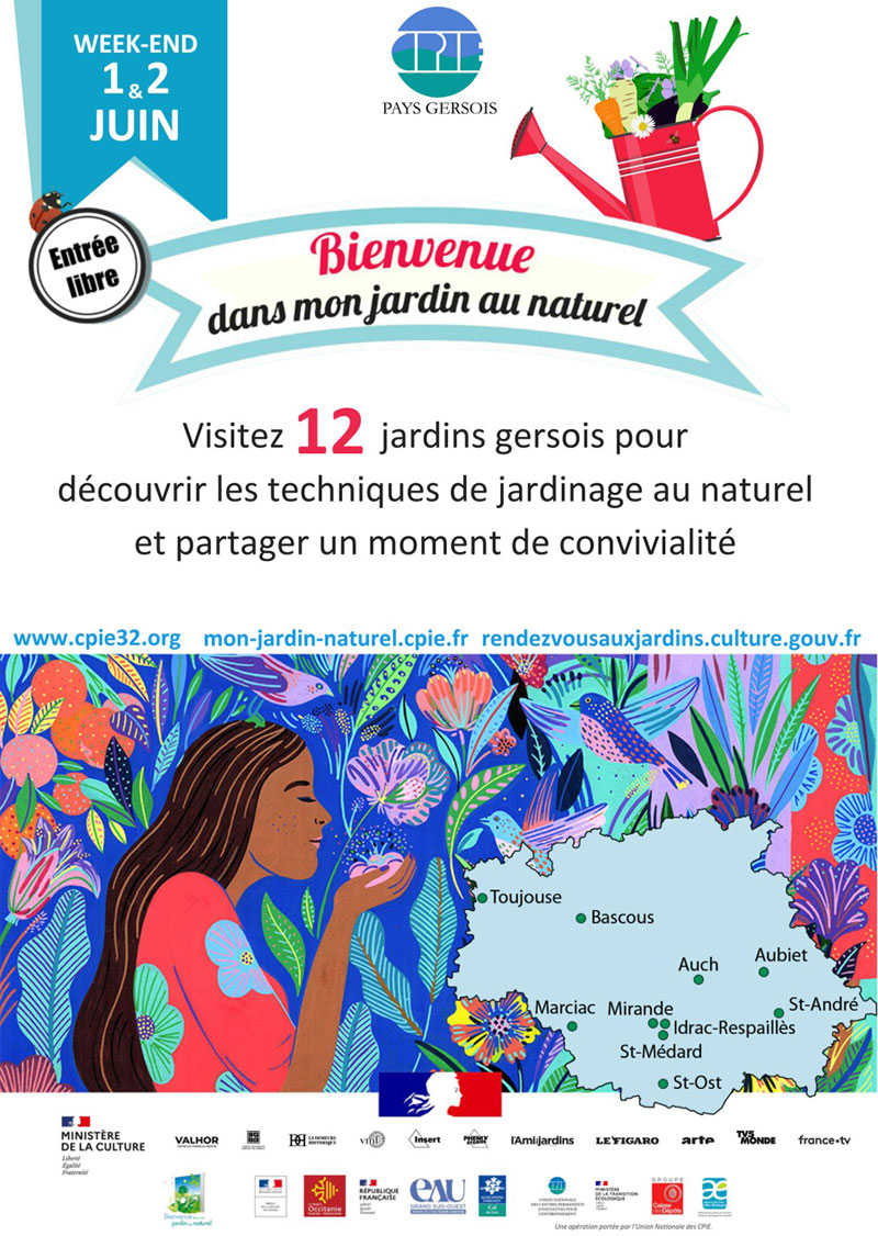 Affiche Bienvenue dans mon jardin au naturel
