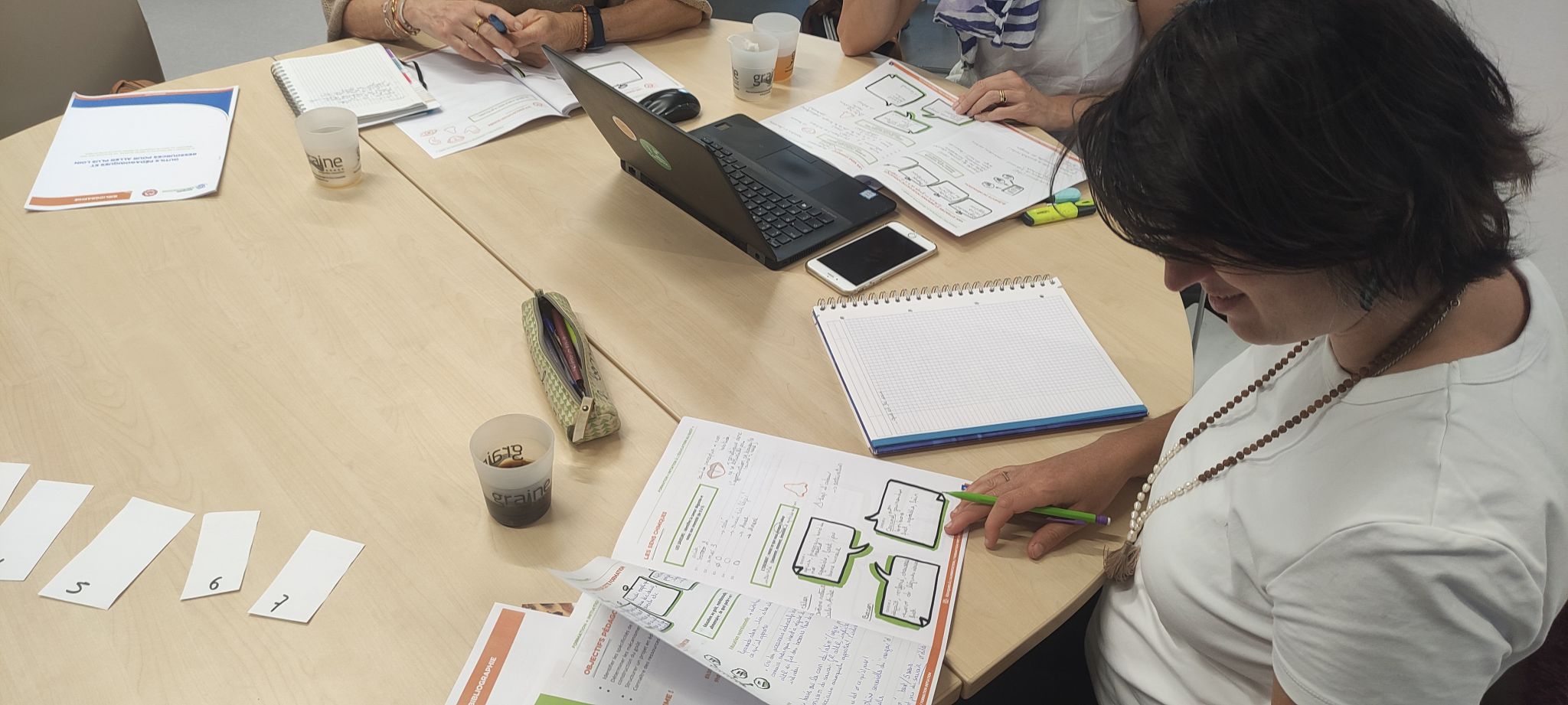 Apprenants dans une salle